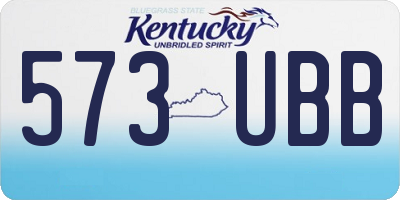 KY license plate 573UBB