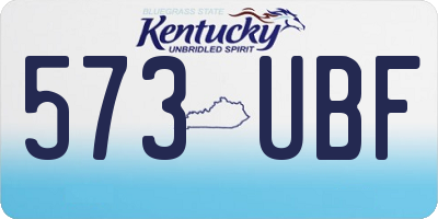 KY license plate 573UBF