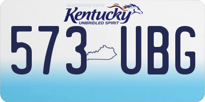KY license plate 573UBG