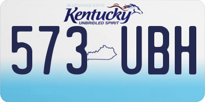 KY license plate 573UBH
