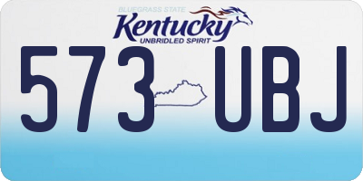 KY license plate 573UBJ
