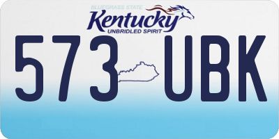 KY license plate 573UBK