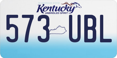 KY license plate 573UBL