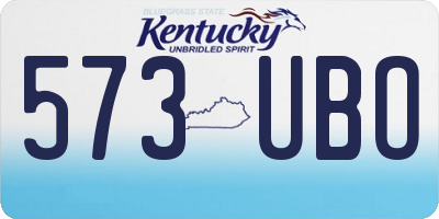 KY license plate 573UBO