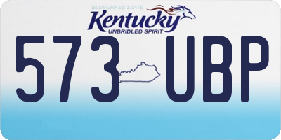 KY license plate 573UBP