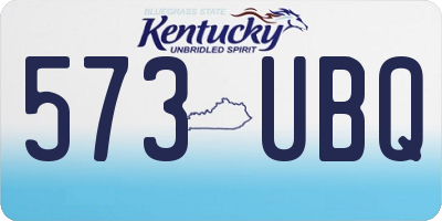 KY license plate 573UBQ