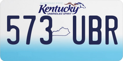 KY license plate 573UBR