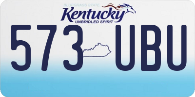 KY license plate 573UBU