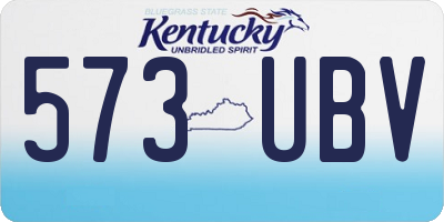 KY license plate 573UBV