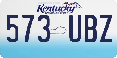 KY license plate 573UBZ