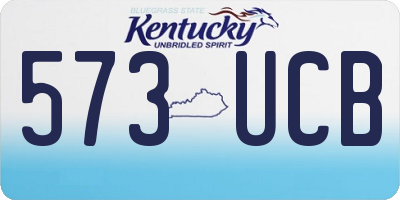 KY license plate 573UCB