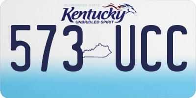 KY license plate 573UCC
