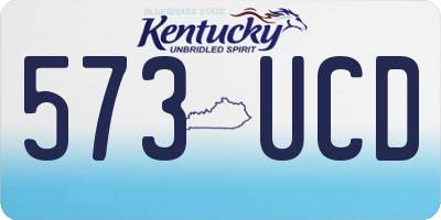 KY license plate 573UCD