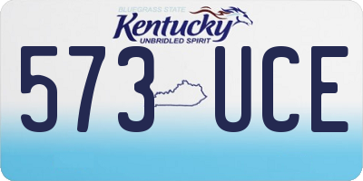 KY license plate 573UCE