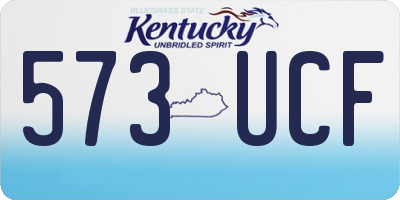KY license plate 573UCF