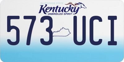 KY license plate 573UCI