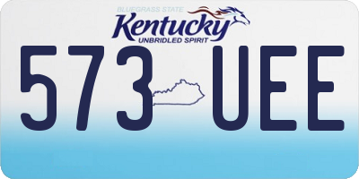 KY license plate 573UEE