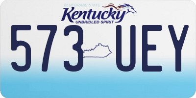 KY license plate 573UEY