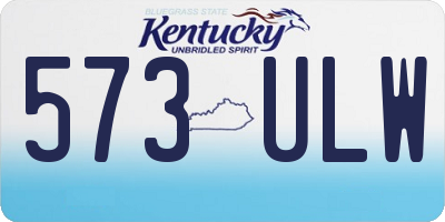 KY license plate 573ULW