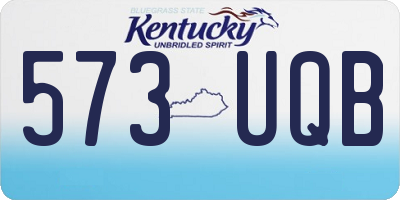KY license plate 573UQB