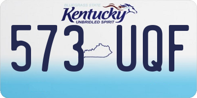 KY license plate 573UQF