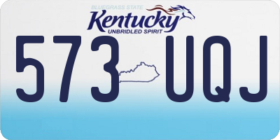 KY license plate 573UQJ