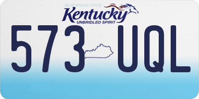 KY license plate 573UQL