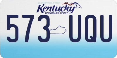 KY license plate 573UQU