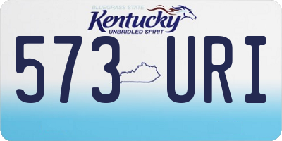 KY license plate 573URI
