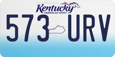 KY license plate 573URV