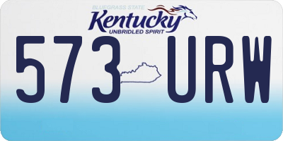 KY license plate 573URW