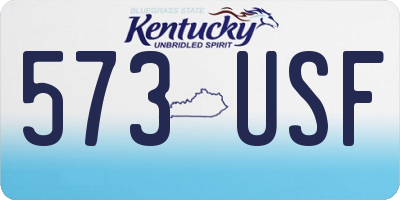 KY license plate 573USF