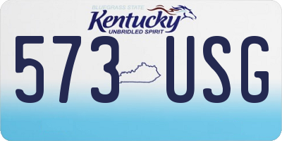 KY license plate 573USG
