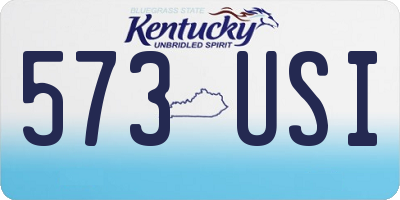 KY license plate 573USI