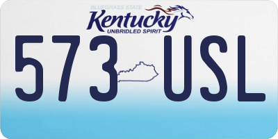 KY license plate 573USL