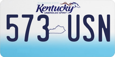 KY license plate 573USN