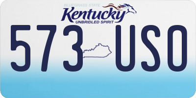 KY license plate 573USO