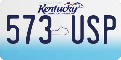 KY license plate 573USP