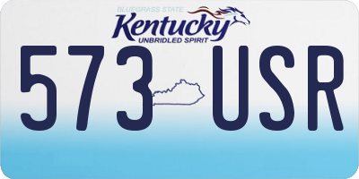 KY license plate 573USR