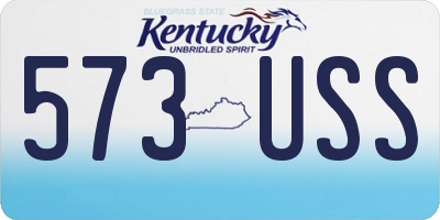 KY license plate 573USS