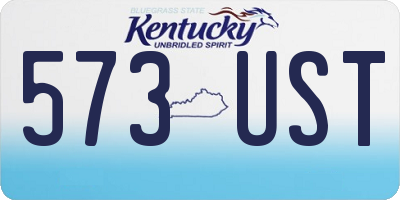 KY license plate 573UST