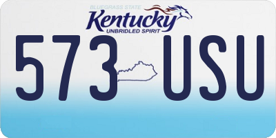 KY license plate 573USU
