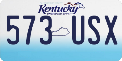 KY license plate 573USX