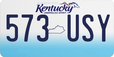 KY license plate 573USY