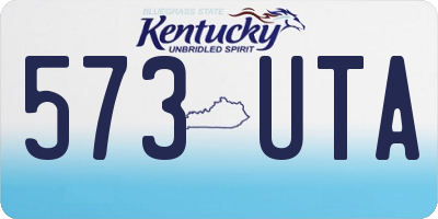 KY license plate 573UTA