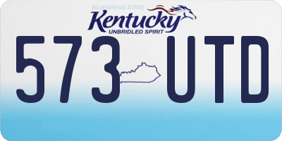 KY license plate 573UTD