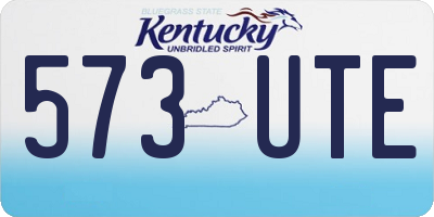 KY license plate 573UTE