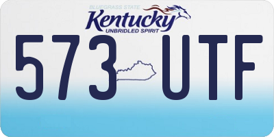KY license plate 573UTF