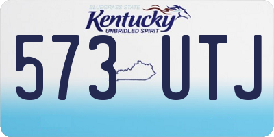 KY license plate 573UTJ