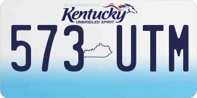 KY license plate 573UTM